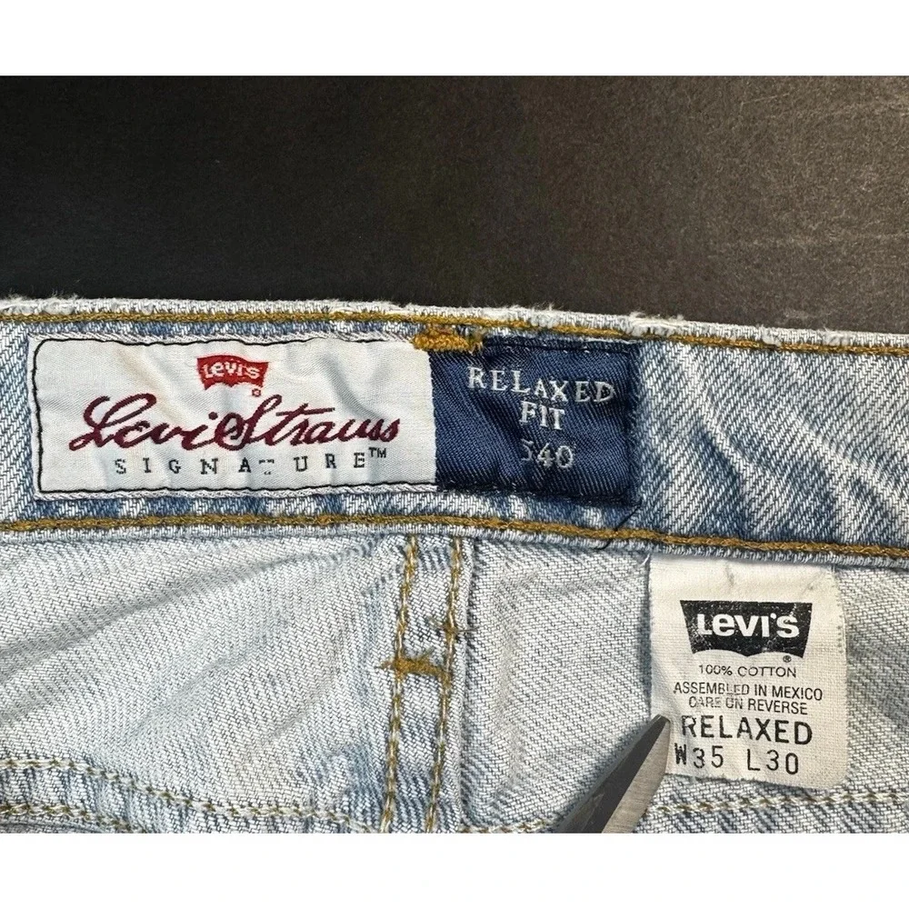 VTG‎ 90s Levi's 540 Orange Tab Relaxed Fit Jeans Mens 35x30 Mexico Distressed